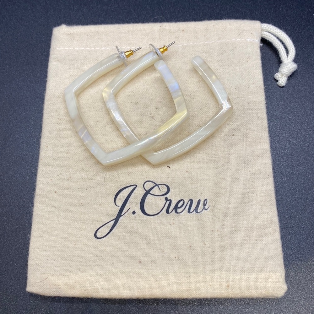 NWOT JCrew Geometric Acrylic Earrings
